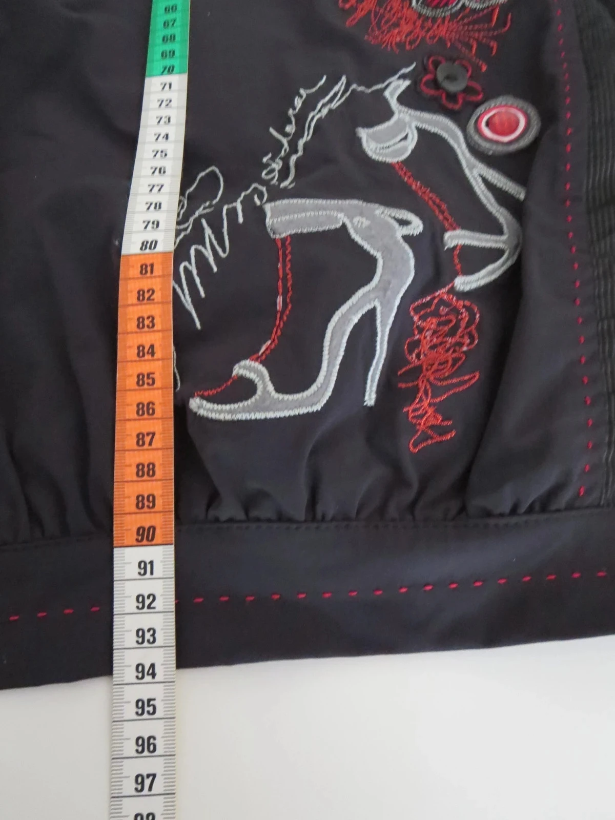 Robe originale Miss Sidecar streetwear/rock – Noir & Rouge – Taille L – photo 6